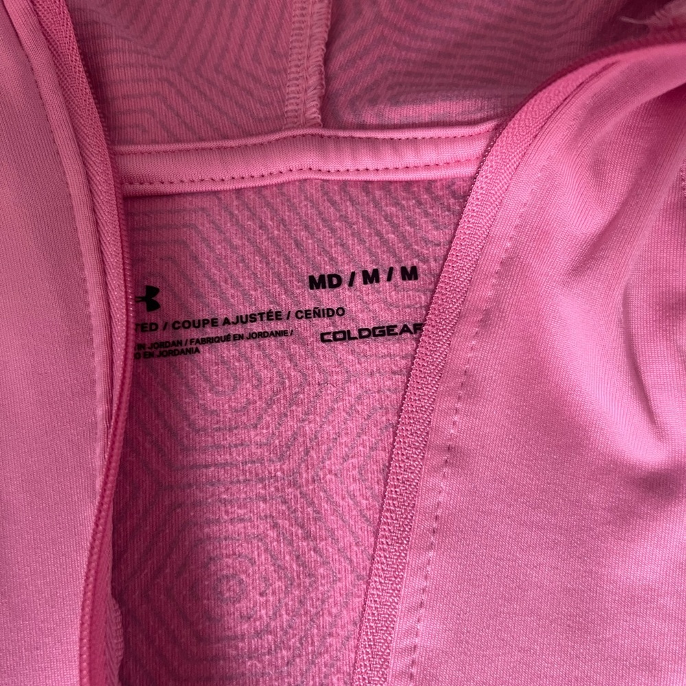 Under Armour Women's Pink Hoodie with Half-Zip Coldgear - Picture 2 of 2